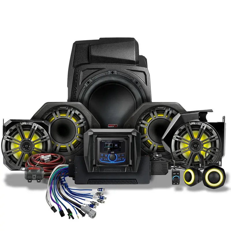 2025-2026 Polaris® Rzr Pro R / Pro S / Pro Xp Phase-6 K-Spec 7-Speaker Plug-&-Play Kit W/Jvc Radio 1