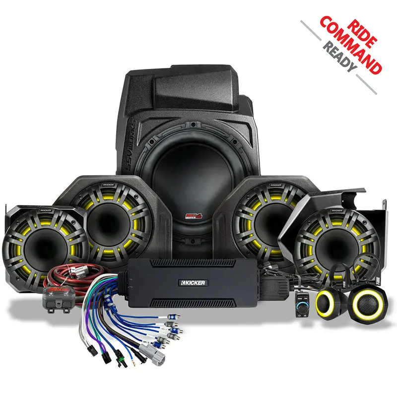 2025-2026 Polaris® Rzr Pro R / Pro S / Pro Xp Phase-7 K-Spec 7-Speaker Plug-&-Play Kit For Ride Command 1
