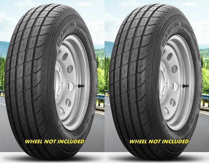 205/75R15 Gladiator Qr25-Ts Radial Hiway Speed Tubeless Trailer Service Tires Load Range D 8 Ply Rated  (Set Of 2) 1