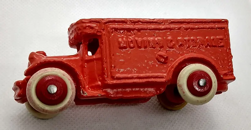 3-1/2" Restored Cast Small Toy Truck : 'Moving And Storage' 1
