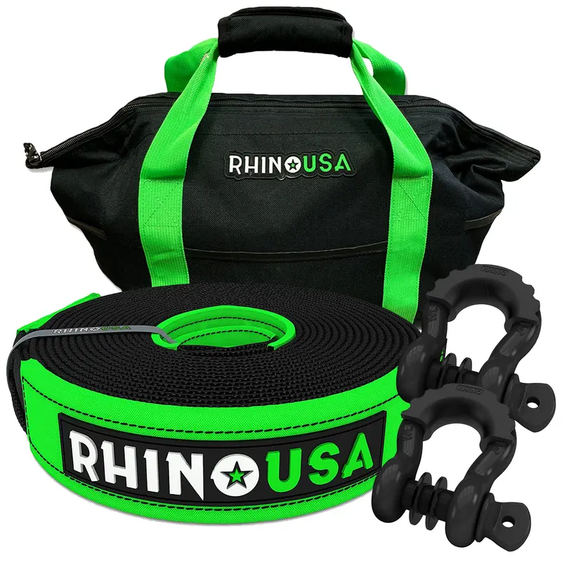 30' Tow Strap & D-Ring Shackle Set Combo 1