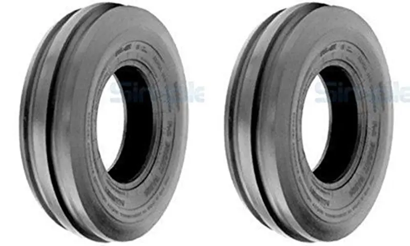 4.00-12 Tri Rib (3 Rib) 4 Ply Rated Farm Tractor Implement Tires With Tubes (Set Of 2) 1