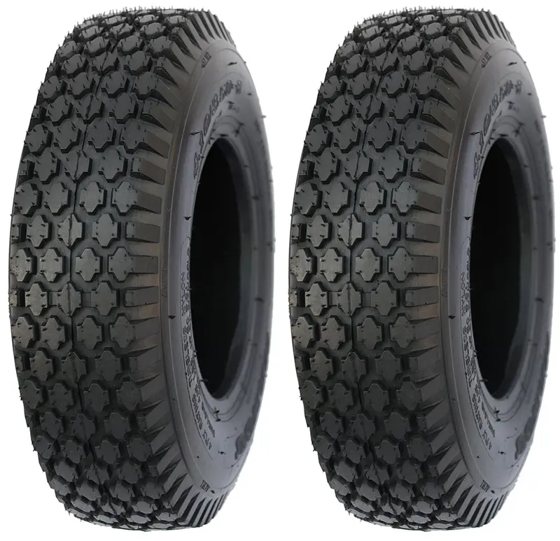 4.10/3.50-4  Air Loc Stud Tire 4 Ply Rated Tubeless Stud Tires (Set Of 2) 1