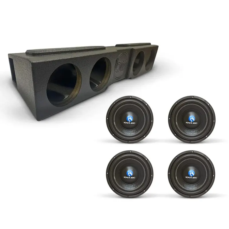 (4) Nemesis Audio Na-8E V2 500W Rms & Chevy Crew Cab 07-18 Quad 8" Subwoofer Bass Combo 1