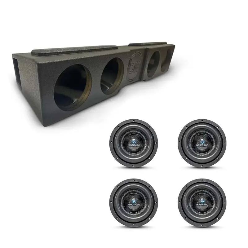 (4) Nemesis Audio Na-8H V.3 900W Rms & Chevy Crew Cab 07-18 Quad 8" Subwoofer Bass Combo 1