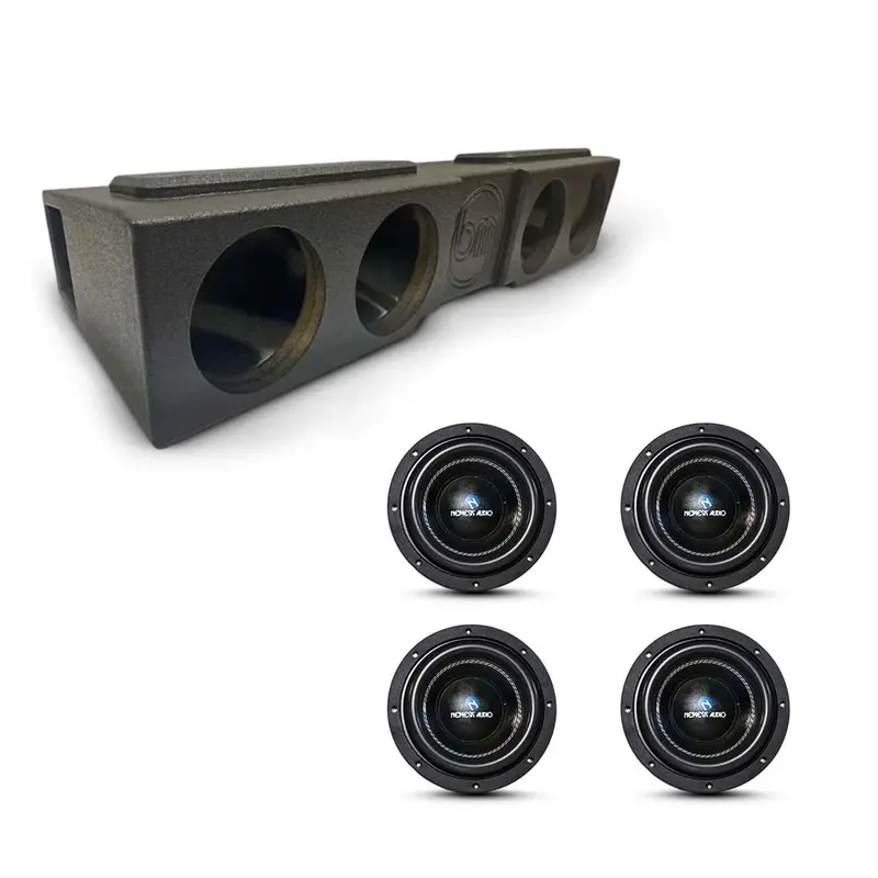 (4) Nemesis Audio Na-8M 700W Rms & Chevy Crew Cab 07-18 Quad 8" Subwoofer Bass Combo 1