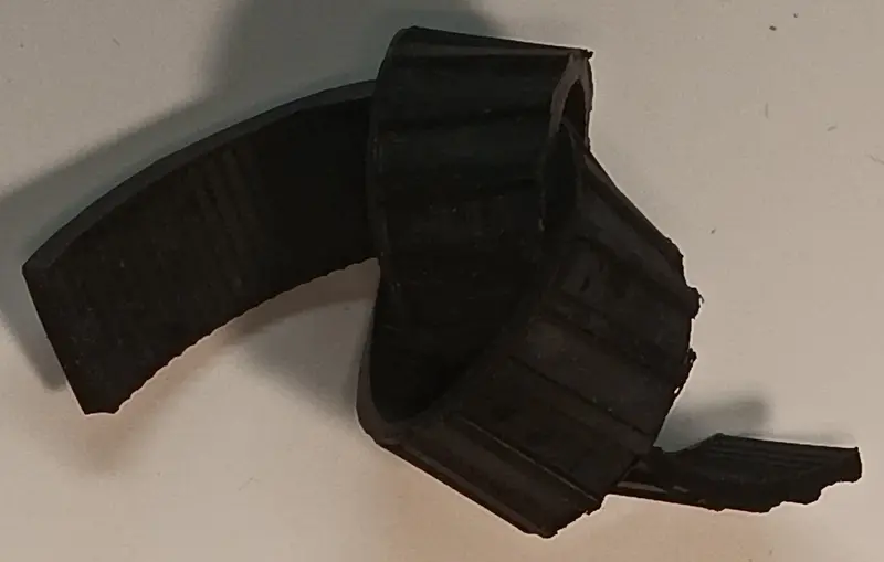 5-3/4" X 3/8" Toy Rubber Track. Single Length Make Your Own Size. Early Diecast Tanks And Cars 1