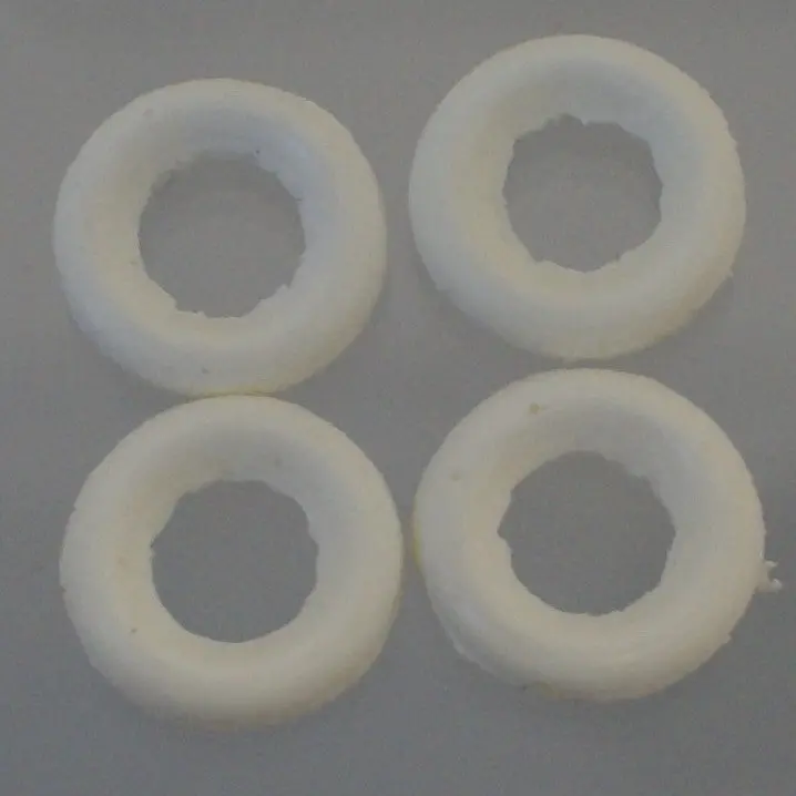 5/8" X 3/16"  Toy Tire Barclay Dinky Id 2/8" Cream (Set Of 4) 1