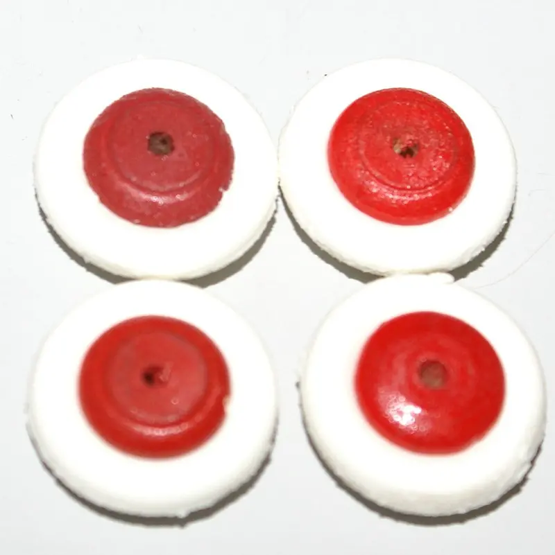 5/8" X 3/16"  Toy Tire Barclay Dinky Id 2/8" Cream Set With Hubs 1