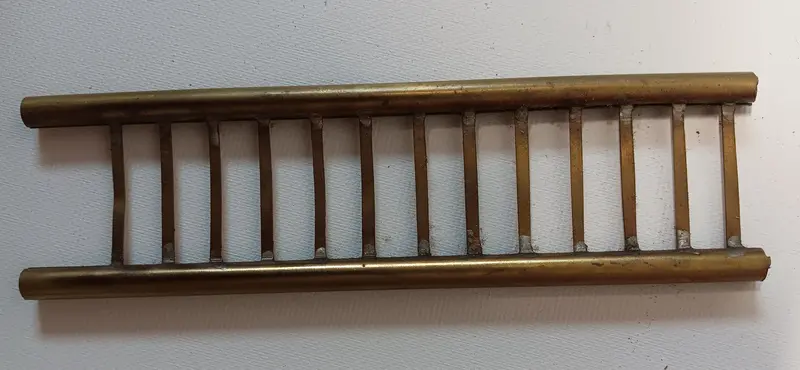 6-1/4" Brass Vintage Toy Ladder.  1-3/4" Wide. 1