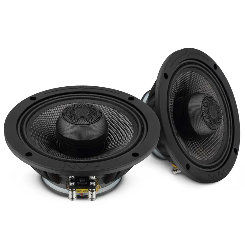 6.5” 2-Way Coaxial Loudspeaker With Water-Resistant Carbon Fiber Cone, 1” Bullet Tweeter, Neodymium Magnet | 300W Rms 4-Ohm 1