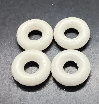 6/8" Cream Balloon Tires Set Of Four. 1