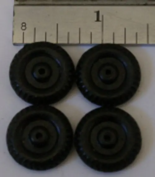 6/8" Wheel : Set Of Four Wheels 6/8" X 1/8" 1