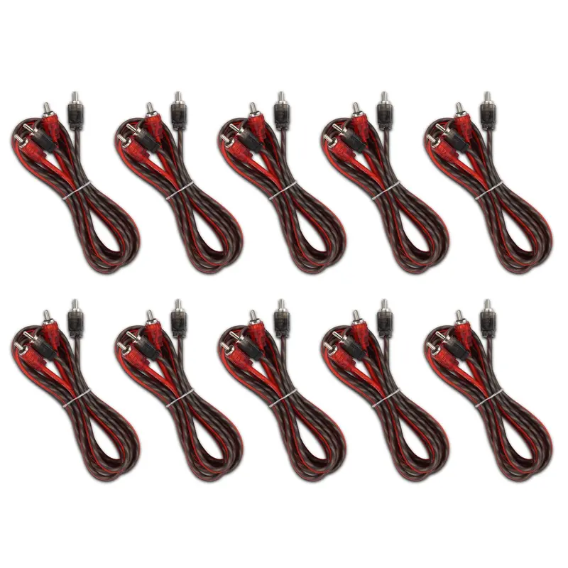 6 Ft Ultra Flex 100% Ofc Rca Cable Wire – 10-Pack 1