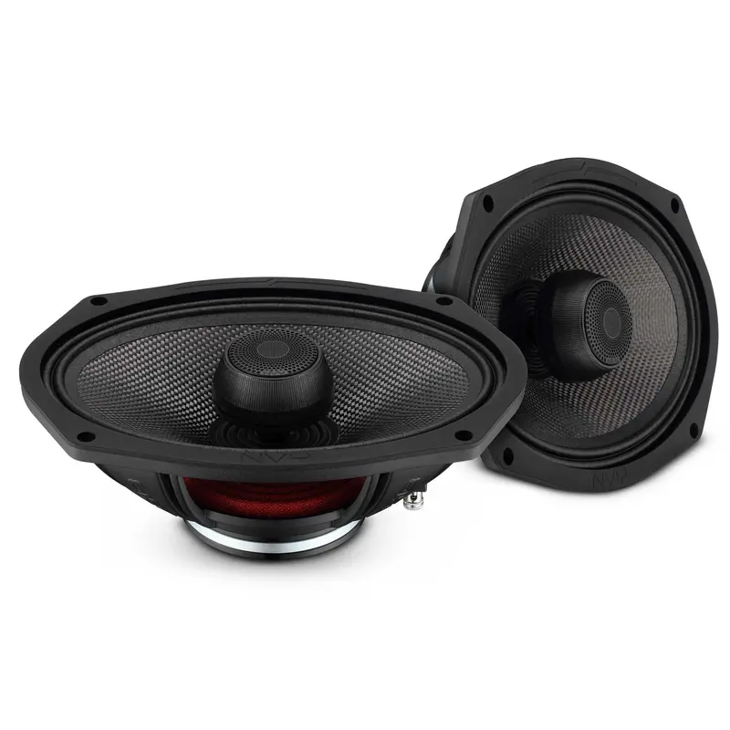 6X9” 2-Way Coaxial Loudspeaker With Water-Resistant Carbon Fiber Cone, 1” Bullet Tweeter, Neodymium Magnet | 300W Rms 4-Ohm 1