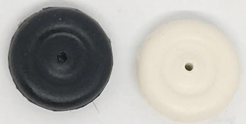 7/8" Rubber Wheel White Or Black For Large Cast Tootsietoys 1