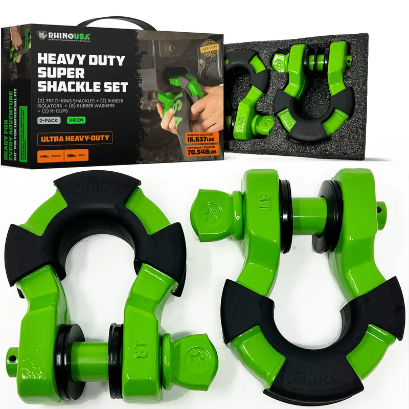 8-Ton Super Shackles W/ Isolators 1