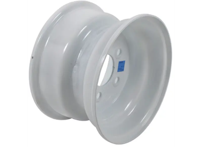 8"  White Steel Trailer Wheel 5 Bolt/Lug Fits 16.5X6.50-8 Tires 1