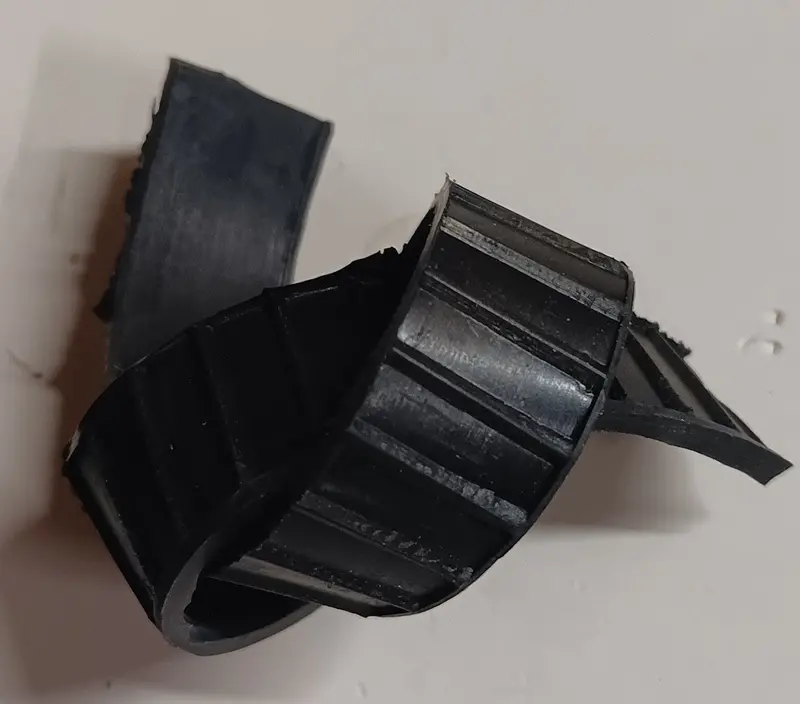 8" X 1/2" Toy Rubber Tracks Treads Single Length, Make Your Own Size. 1
