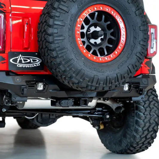 Addictive Desert Designs Bomber Rear Bumper With Cube Light Mounts | 2021+ Ford Bronco 1