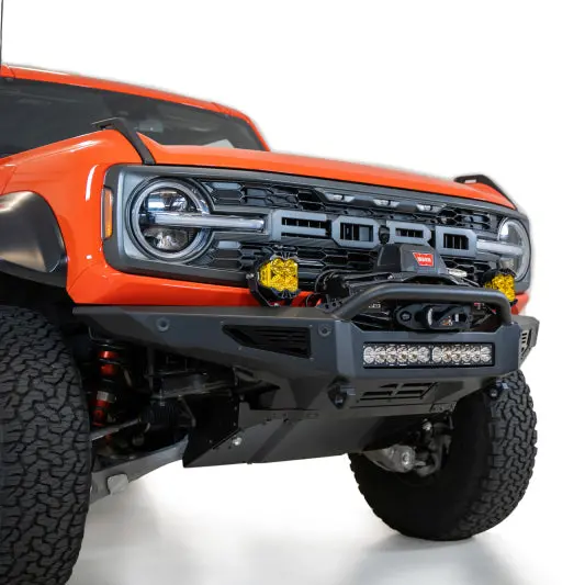 Addictive Desert Designs Raptor Rock Fighter Front Bumper With Universal Light Mounts | 2022+ Ford Bronco Raptor 1