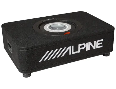 Alpine Single 10” R-Series Shallow Preloaded Subwoofer Enclosure 1