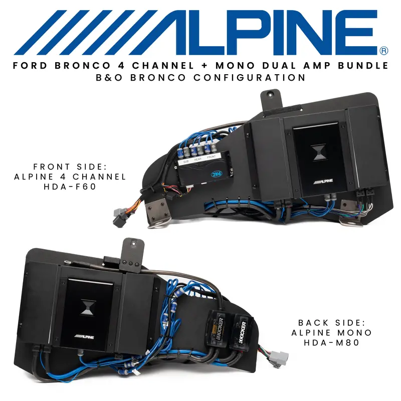 Alpine Status Series Plug & Play Dual Amplifier Bundle (B&O System) | '21 - Current Ford Bronco 1