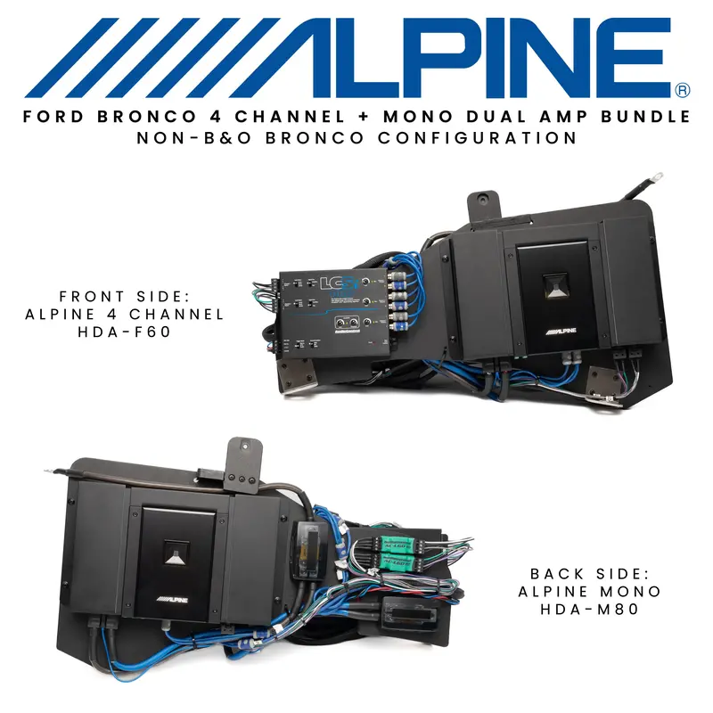 Alpine Status Series Plug & Play Dual Amplifier Bundle (Non-B&O System) | '21- Current Ford Bronco 1