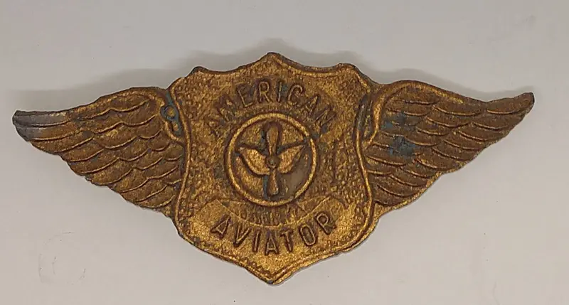 American Aviator Badge X 2 One Is Silver, One Gold. 3" Across. 1