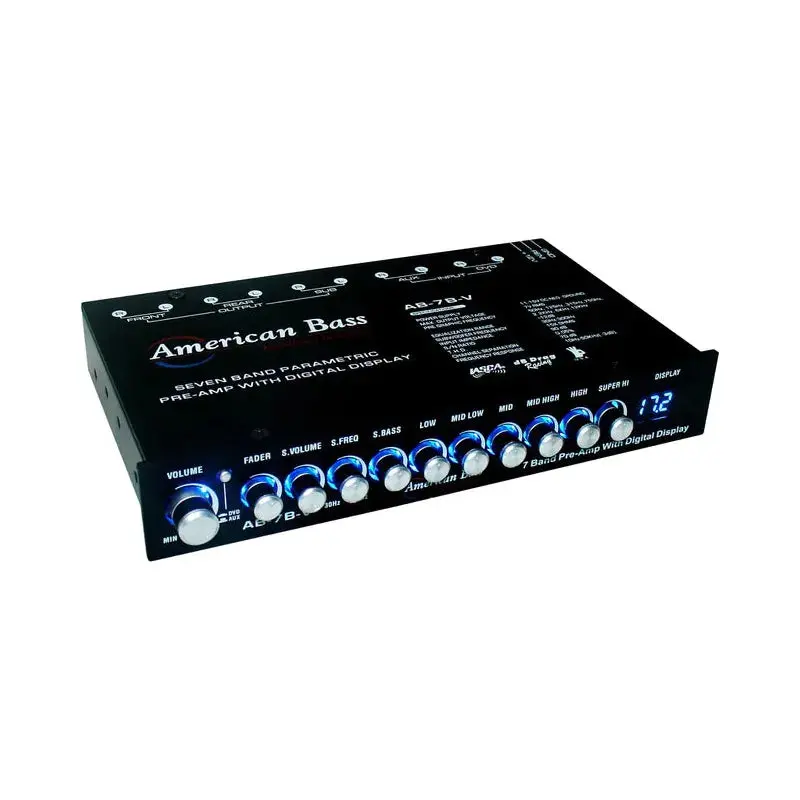 American Bass Ab-7B 7-Band Equalizer With Voltage Display 1