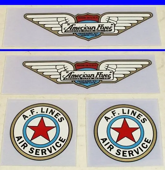 American Flyer Air Service Water Transfer Decals Set Tri-Motor 1