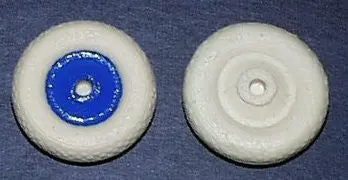 Arcade Solid White Rubber Wheel 1-1/8" 1