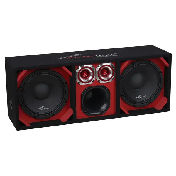 Audiopipe Ap-Chu-1028Red High Powered Vented Chuchero Enclosure 1
