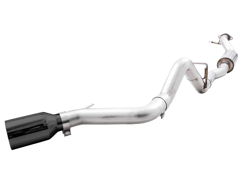 Awe Tuning 0Fg Single Rear Exit Exhaust With Bashguard And 5-Inch Diamond Black Tip | 2021+ Ford Bronco 1