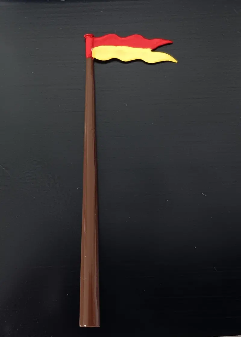 Boat Brown Tin Mast With Flag : Arnold Bing . 3-1/2" 1
