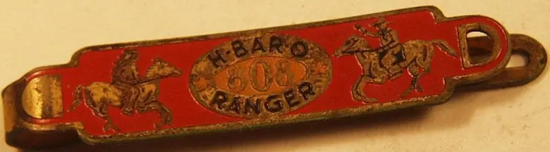 Bobby Benson H-Bar-O Ranger Enameled Brass Tie Clip 1