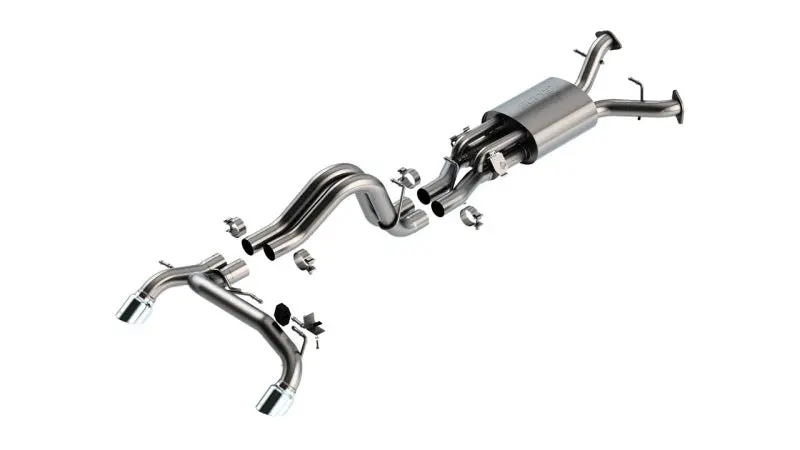 Borla 3.0L Atak Cat-Back Exhaust System Raptor With 4-Inch Chrome Tips | 2022+ Ford Bronco Raptor 1