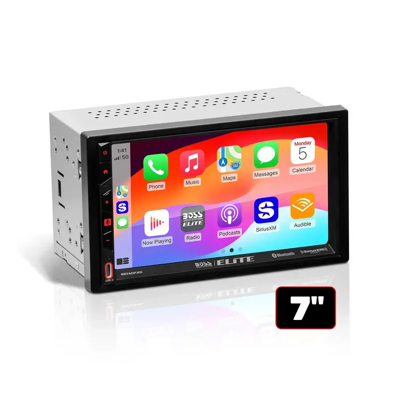 Boss Elite Be7acp.Wx 7" Double Din Touchscreen W/ Wireless Apple Carplay/Android Auto Xm Ready 1