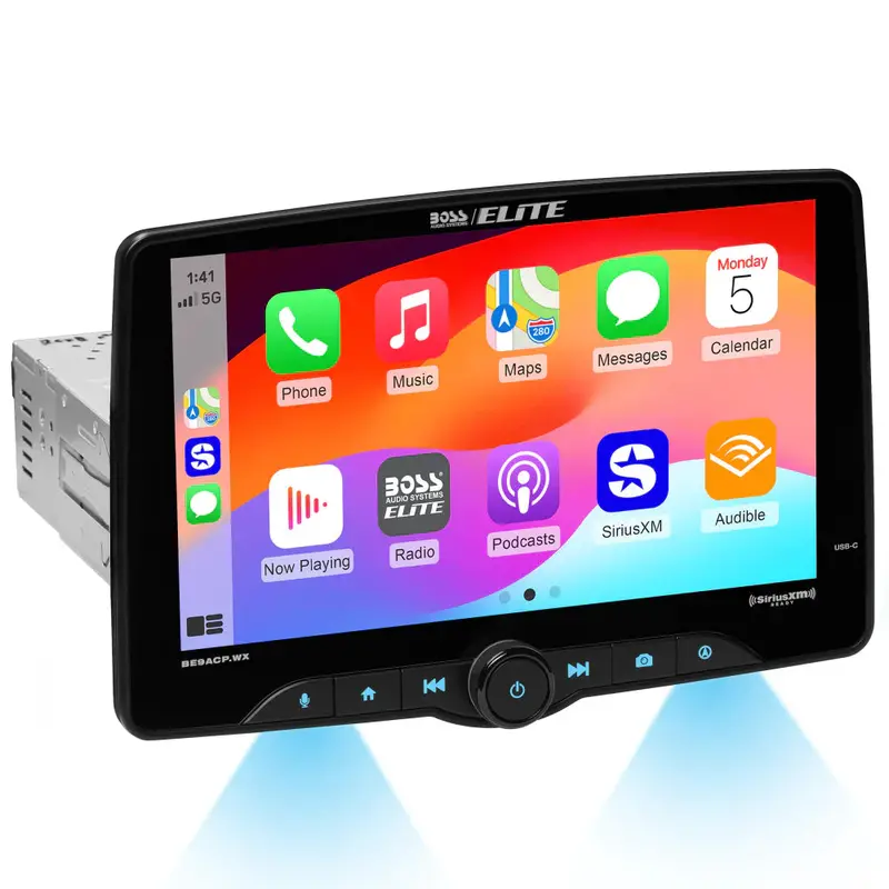 Boss Elite Be9acp.Wx 9" Single Din Touchscreen W/ Wireless Apple Carplay/Android Auto Xm Ready 1