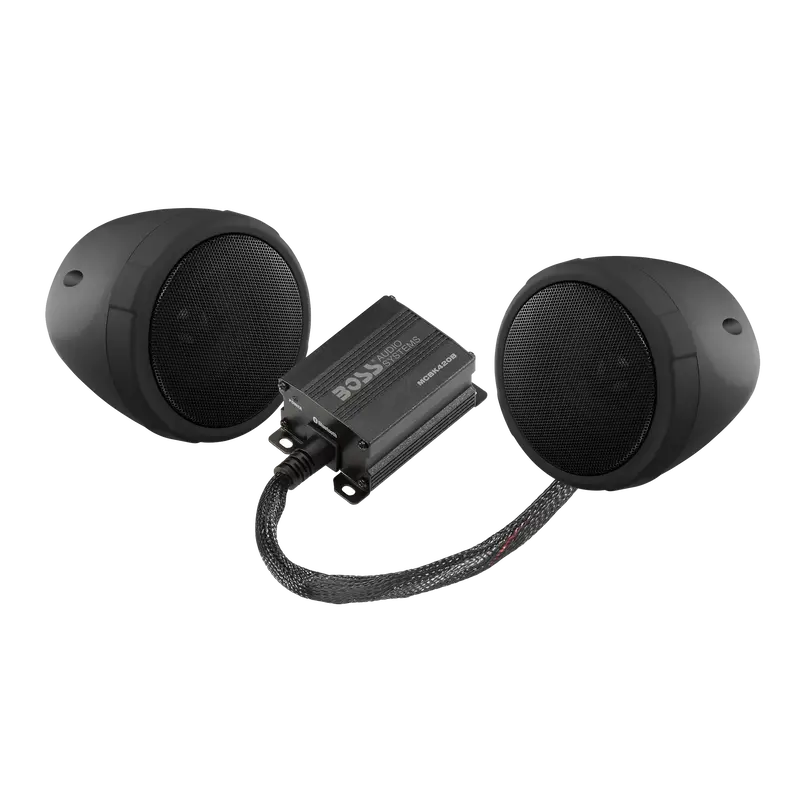 Boss Mcbk420b Motorcycle Bluetooth Speaker System - Class D Compact Amplifier, 3 Inch Weatherproof Speakers 1
