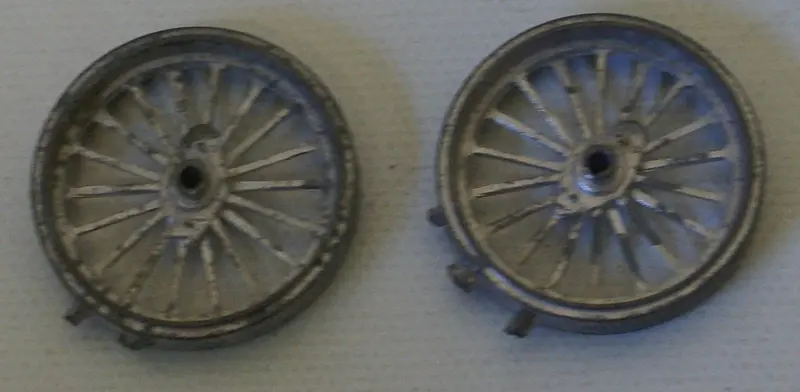 Britains Toy Cast Traction Engine Wheels 1-1/4" 1