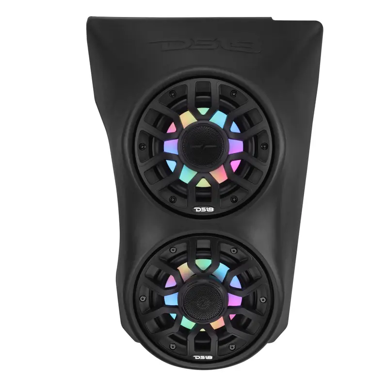 Can-Am Maverick X3 (2017+) Waterfall Center Console Speaker Pod – Loaded With (2) Nxl-Iq6/Bk Speakers With Led Lighting 2
