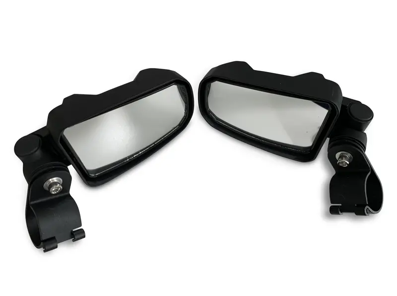 Cast Aluminum Side Mirror Set - 1.75" Or 2" Round Tube Clamp 1