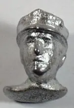 Cast Metal Motorcycle Driver Head 1