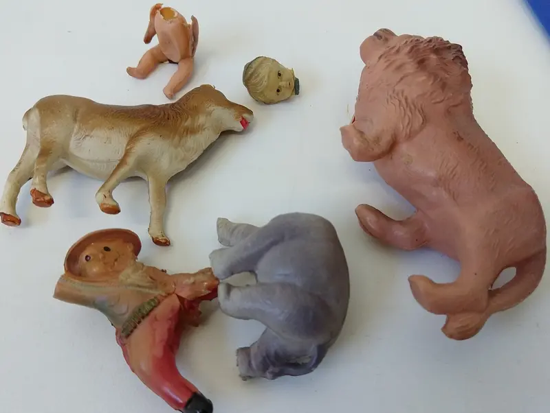 Celluloid Toys Parts Only.  Sold As A Lot.  Original Parts Condition 1