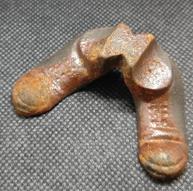 Charlie Chaplin Walker Toy Cast Iron Feet. 1