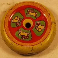 Chein Easter Bunny Cart Wheel  Od 1-3/4 In. 1