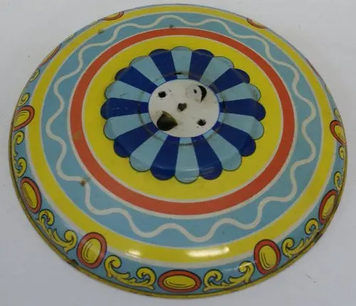 Chein Ride A Rocket Merry Go Round Top Canopy. 9" Diameter Tin Lithographed. Original Part. 1