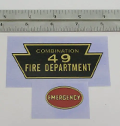 Combination 49 Fire Truck Decal Set 1