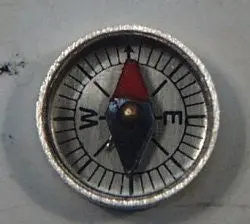 Compass Miniature 1/2" Od : Various Orkin Boats 1
